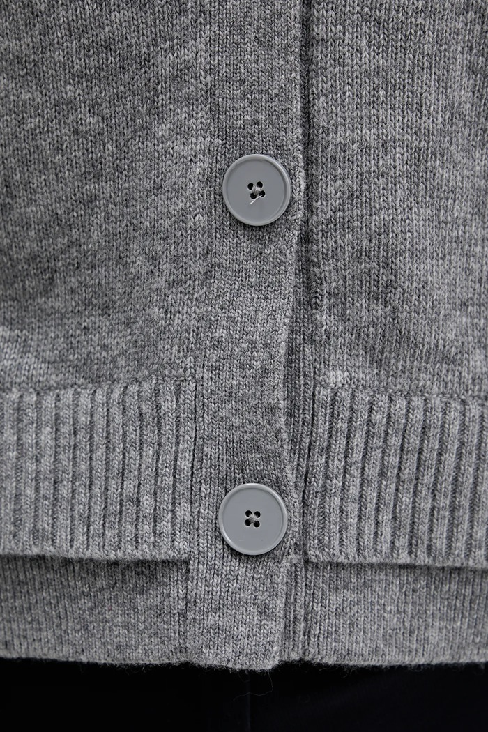 Sisley kardigan z dodatkiem wełny 122WL602S szary