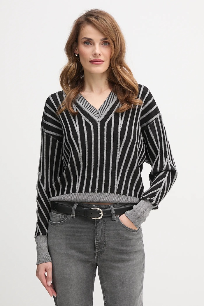 Dkny pulover SWEATERS subtiri negru P5MSDZ52