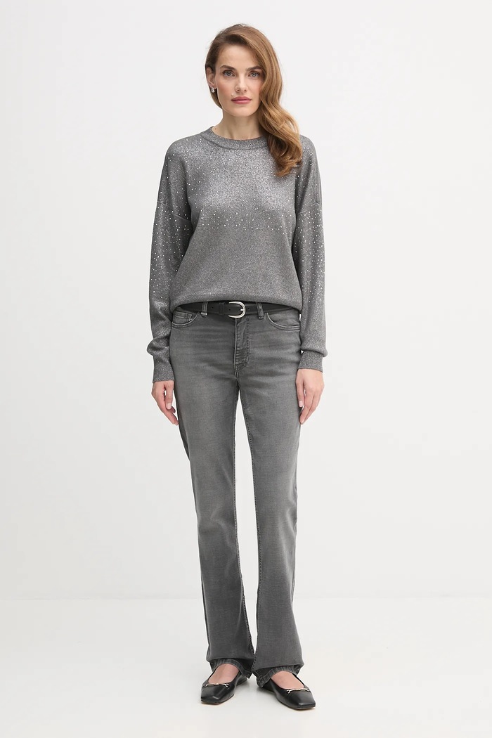 DKNY Pulover SWEATERS P5MSAY50 gri AW25