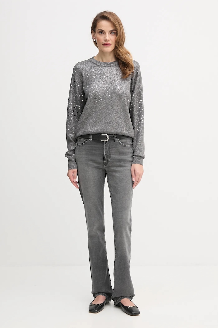 DKNY Pulover SWEATERS P5MSAY50 gri AW25