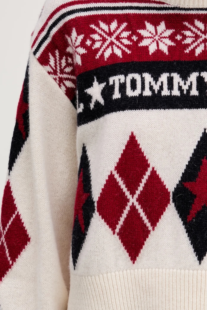 Tommy Jeans pulover de lână DW0DW22498 bej