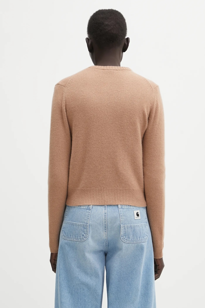 Ρούχα Μάλλινη ζακέτα Sporty & Rich SRC Cashmere WS07364302BE02 καφέ