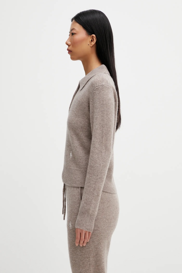 Шерстяной свитер Sporty & Rich SRC Cashmere WS07466302BE24 бежевый AW25
