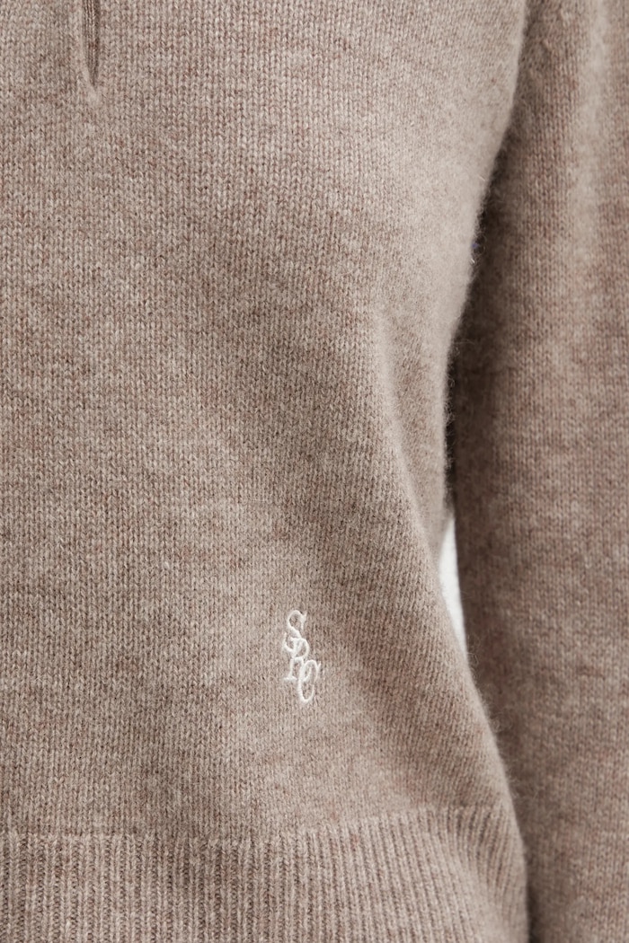 Шерстяной свитер Sporty & Rich SRC Cashmere бежевый WS07466302BE24