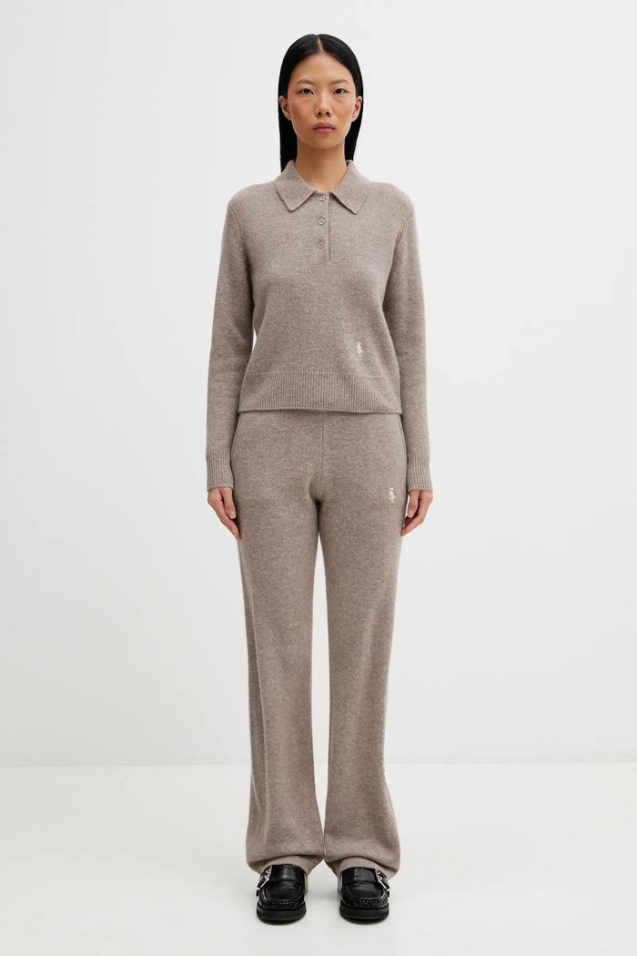Шерстяной свитер Sporty & Rich SRC Cashmere WS07466302BE24 бежевый