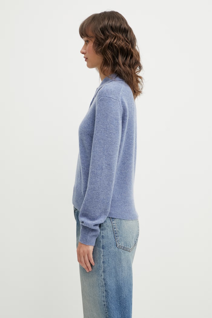 Μάλλινο πουλόβερ Sporty & Rich SRC Cashmere WS07466302BL11 μπλε AW25