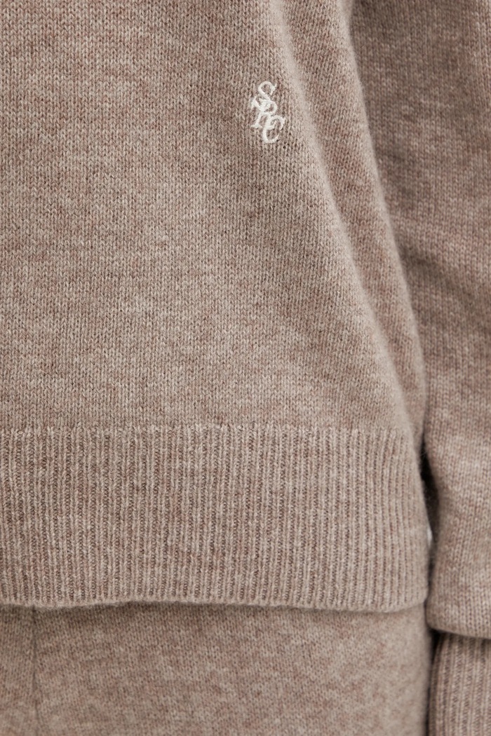 Sporty & Rich wool blend sweater SRC Cashmere beige WS07666302BE24
