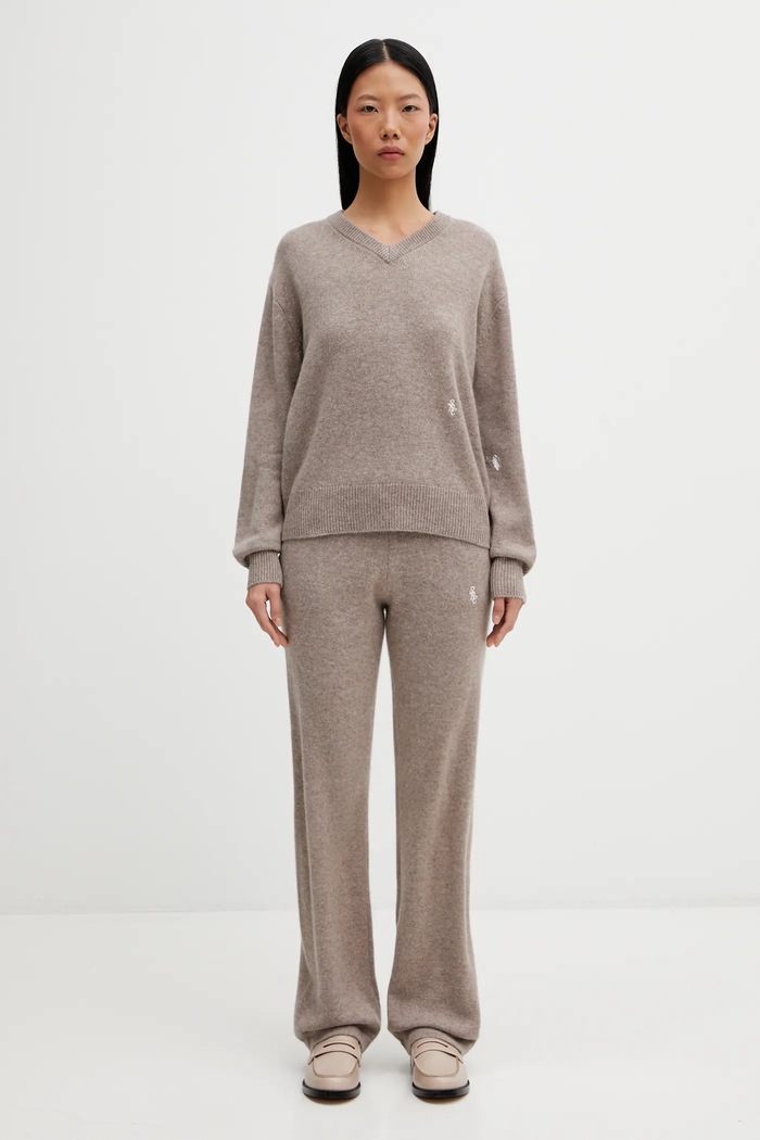 Sporty & Rich wool blend sweater SRC Cashmere WS07666302BE24 beige