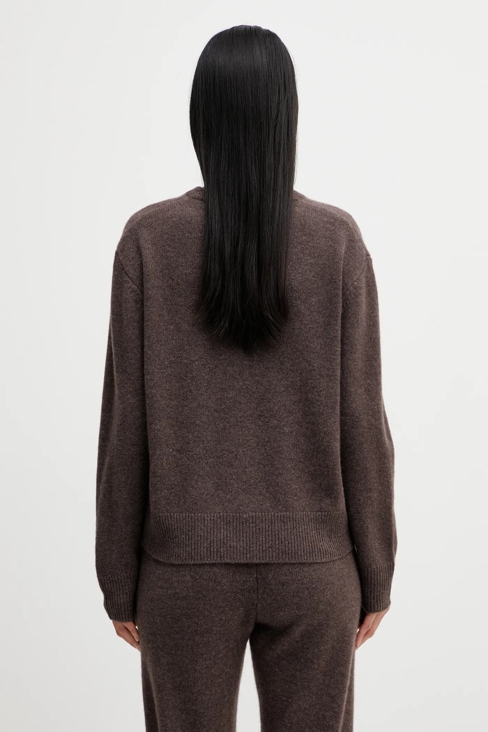 Одежда Шерстяной свитер Sporty & Rich SRC Cashmere WS07666302BR27 коричневый