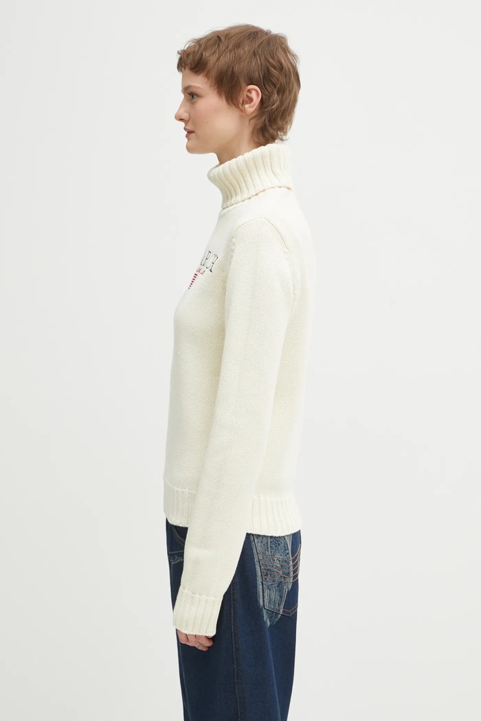Sporty & Rich cotton jumper S&R Nautical Knitted WS07263178WH37 beige AW25