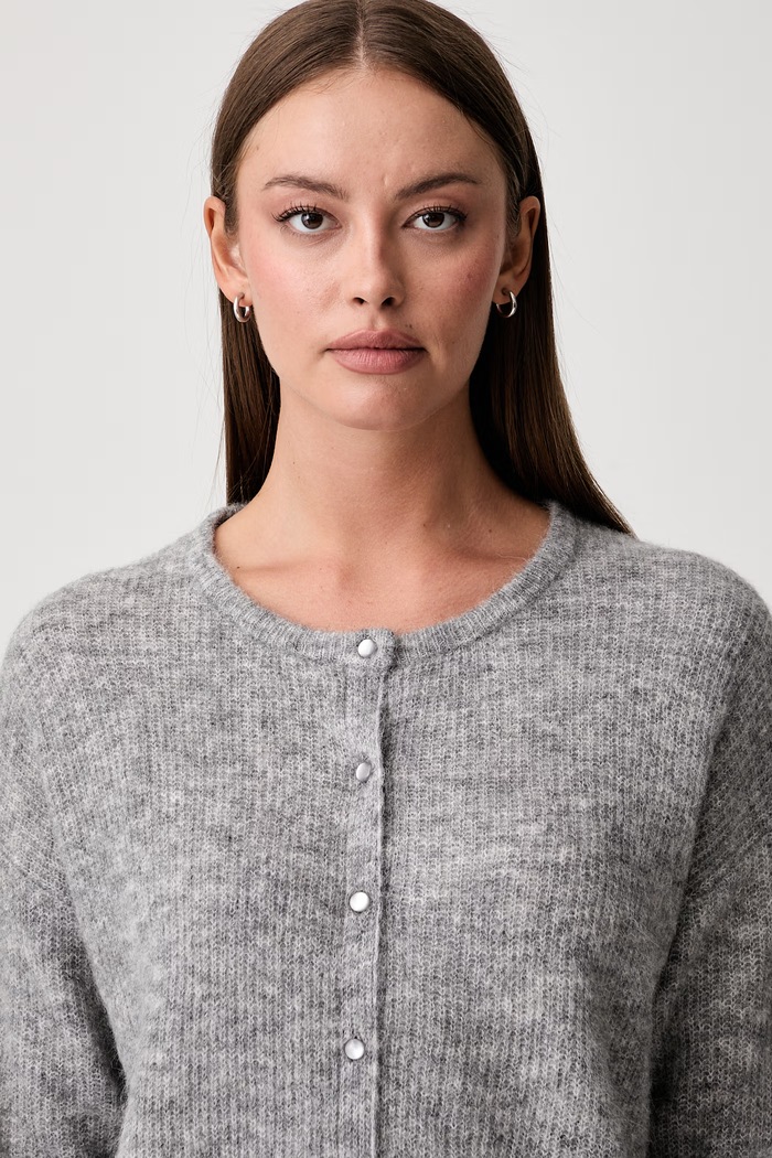 Mos Mosh cardigan pentru femei cu lână Almine gri 158680