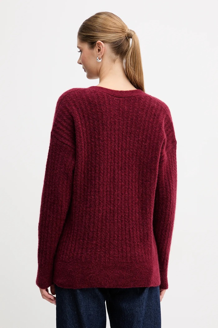 Odjeća Kardigan s dodatkom vune JOYINME Soft Whisper Kardigan.Soft.Whisper bordo