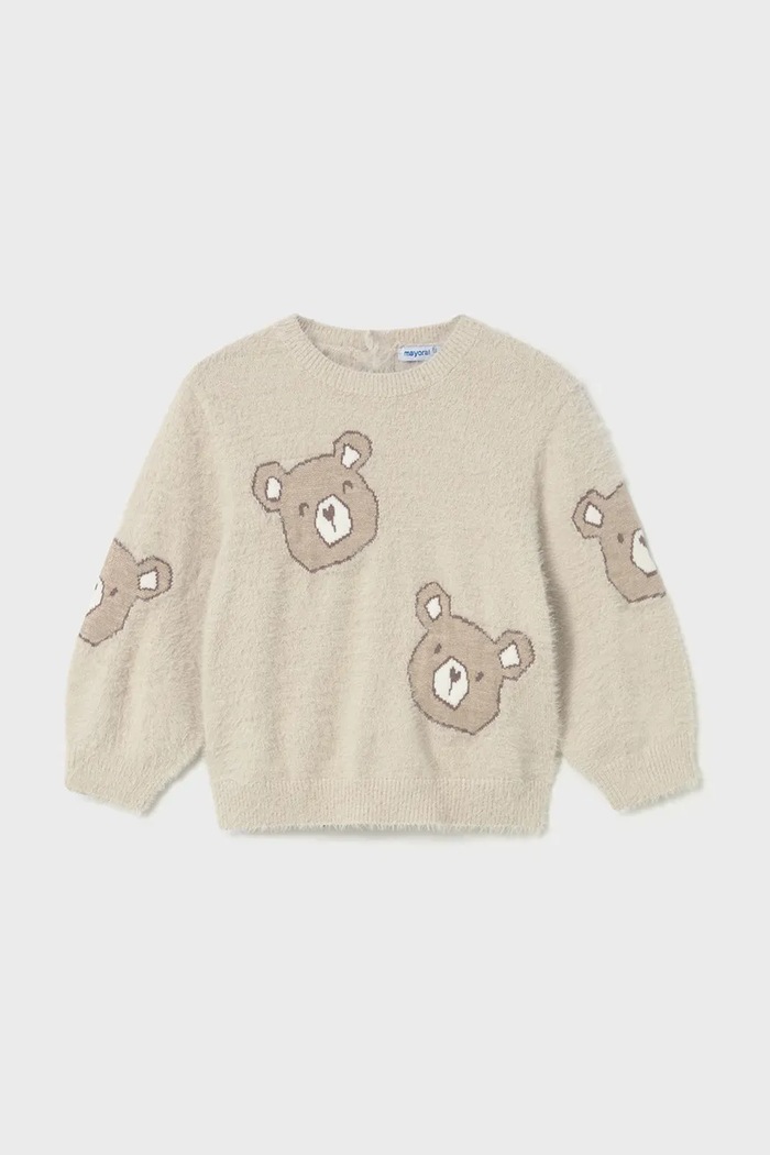 Mayoral pulover copii cu modele alb 2356.4H.Baby.9BYA