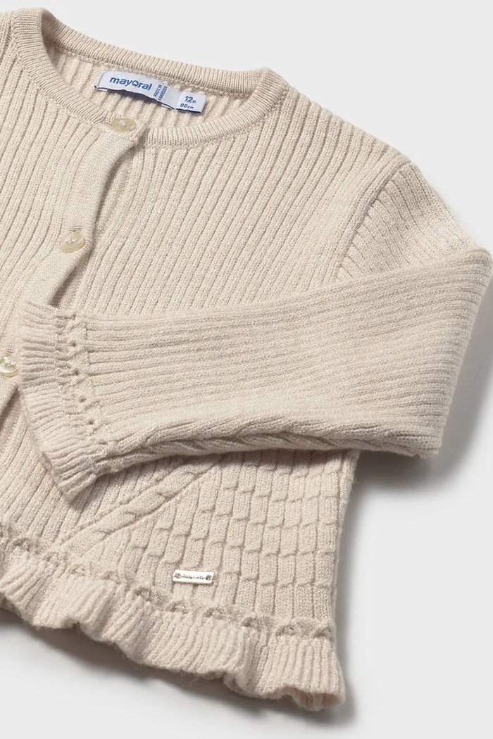 Dziewczynka Mayoral Kardigan niemowlęcy 2358.4C.Baby.9BYA beżowy