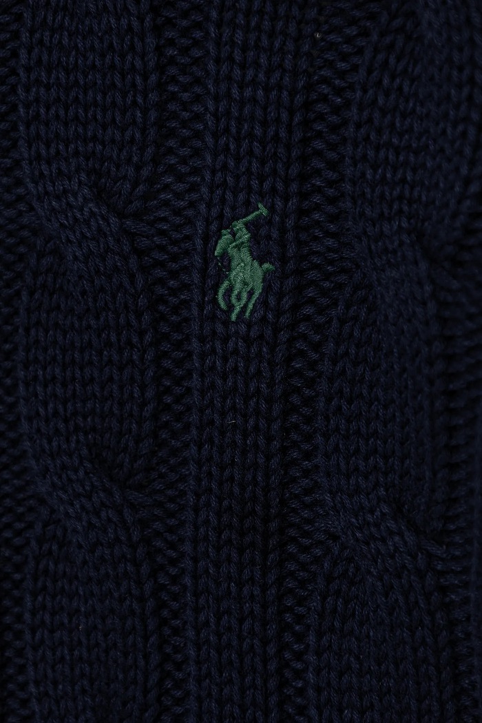 Dziewczynka Polo Ralph Lauren sweter bawełniany dziecięcy 313978862001 granatowy