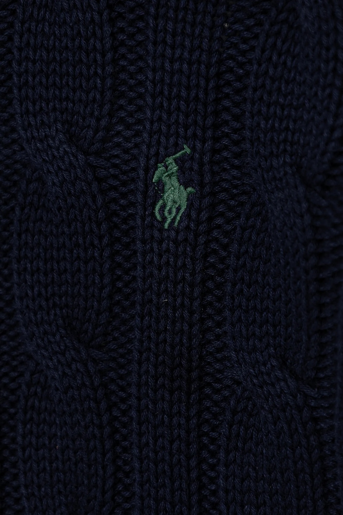 Dziewczynka Polo Ralph Lauren sweter bawełniany dziecięcy 313978862001 granatowy