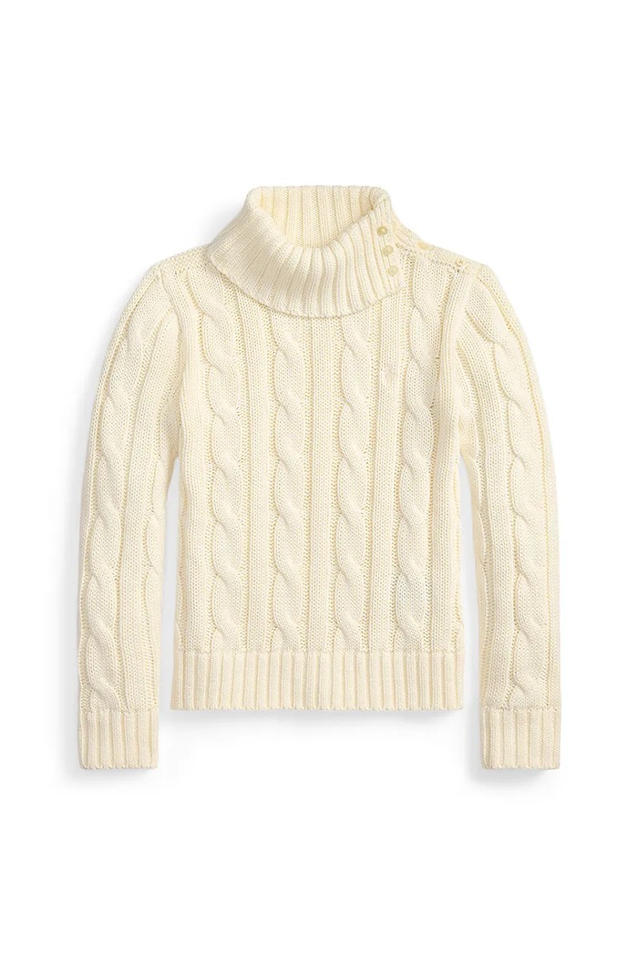 Παιδικό βαμβακερό πουλόβερ Polo Ralph Lauren άλλο λευκό 313978862002