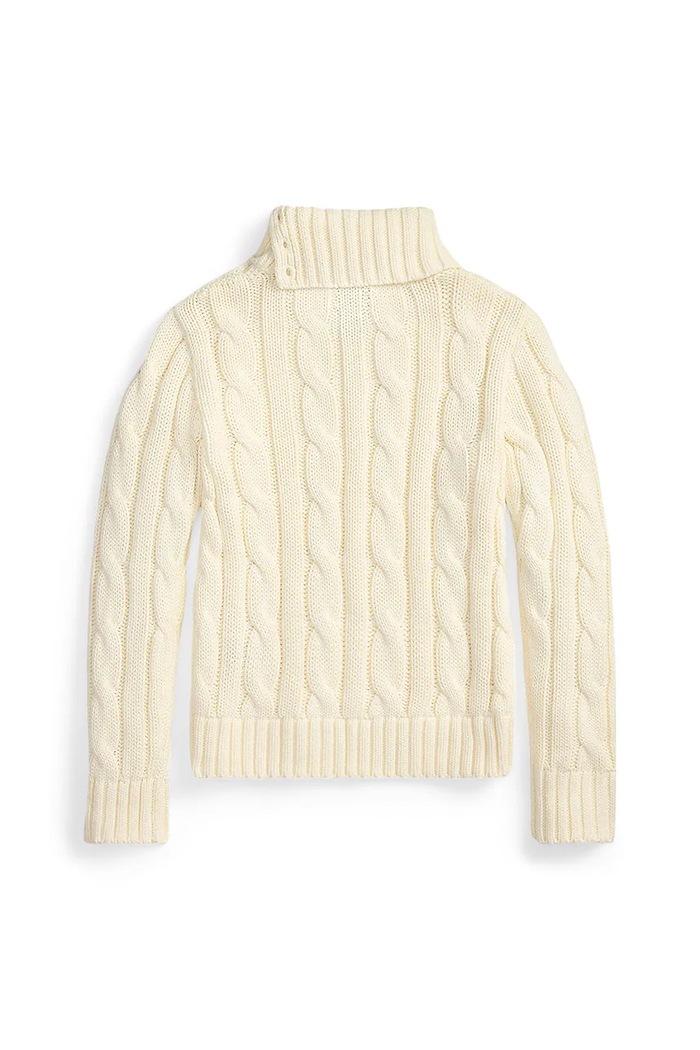 Παιδικό βαμβακερό πουλόβερ Polo Ralph Lauren 313978862002 λευκό AW25