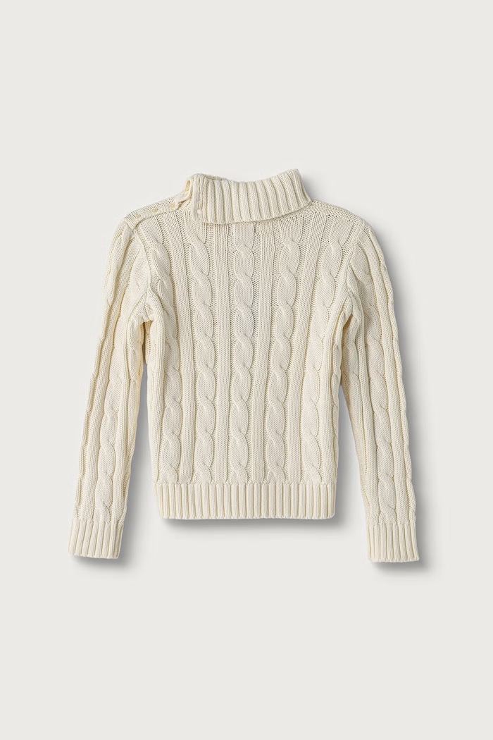 Polo Ralph Lauren pulover pentru copii din bumbac 313978862002 bej AW25