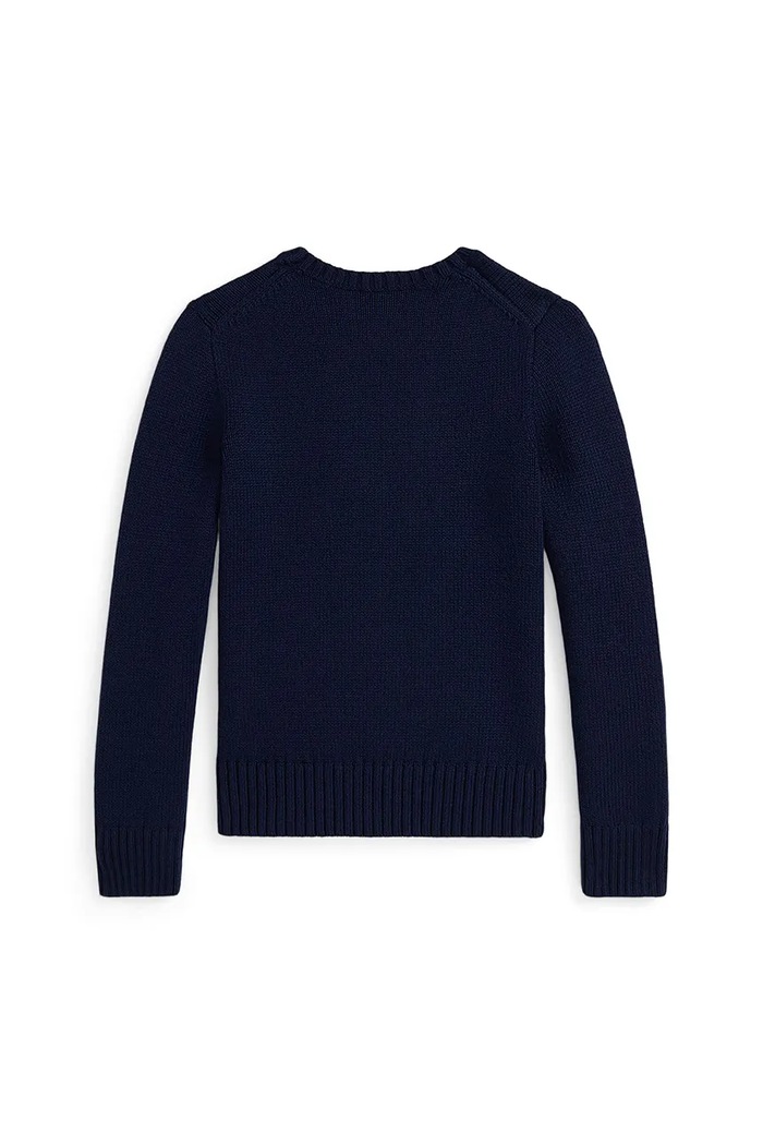 Παιδικό βαμβακερό πουλόβερ Polo Ralph Lauren 313978870001 σκούρο μπλε AW25