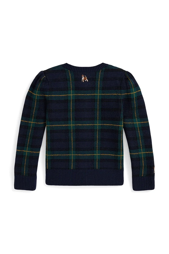 Deklice Otroški volneni pulover Polo Ralph Lauren 312978877001 mornarsko modra