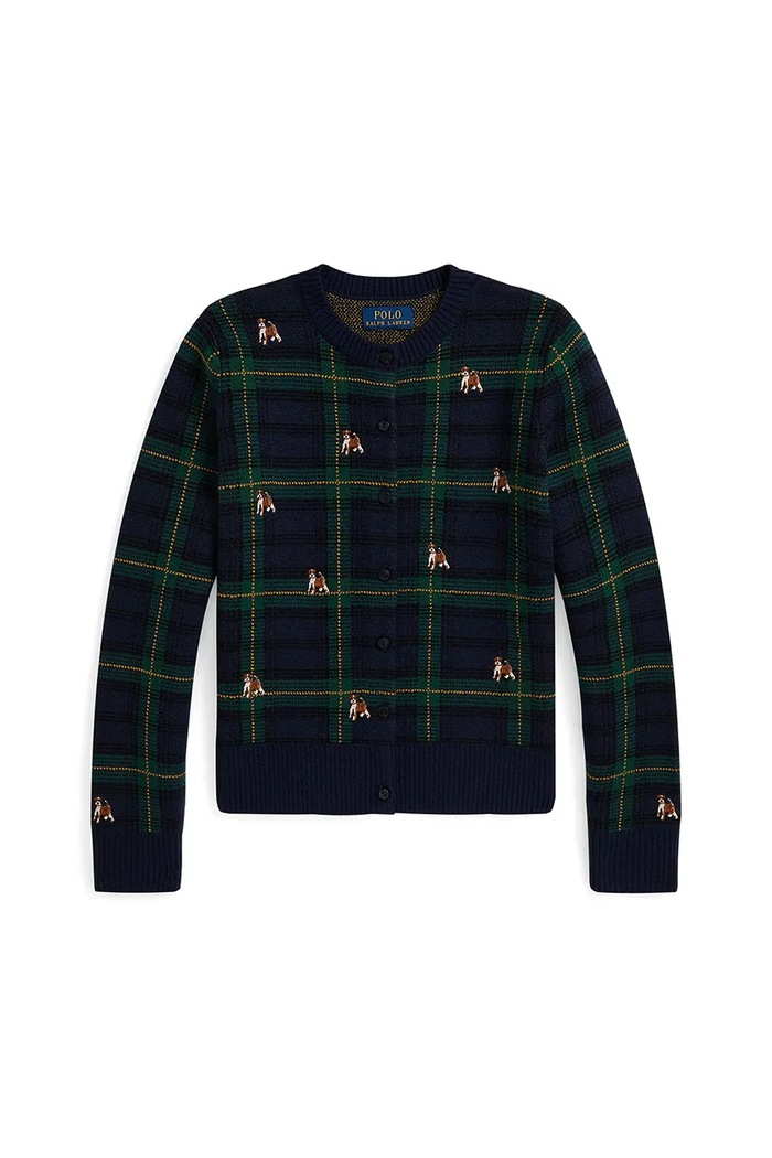 Παιδικό μάλλινο πουλόβερ Polo Ralph Lauren 313978877001 σκούρο μπλε AW25