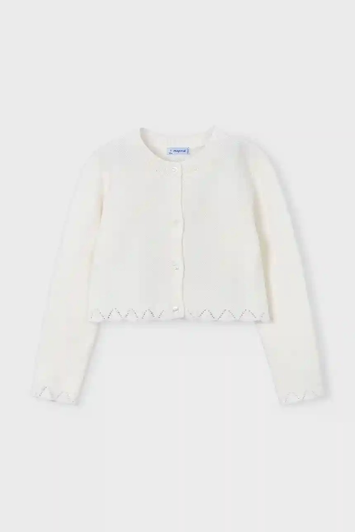 Mayoral Sweter dziecięcy biały 4312.6L.Mini.9BYA