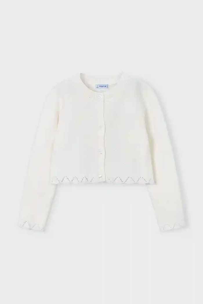 Mayoral Sweter dziecięcy biały 4312.6L.Mini.9BYA