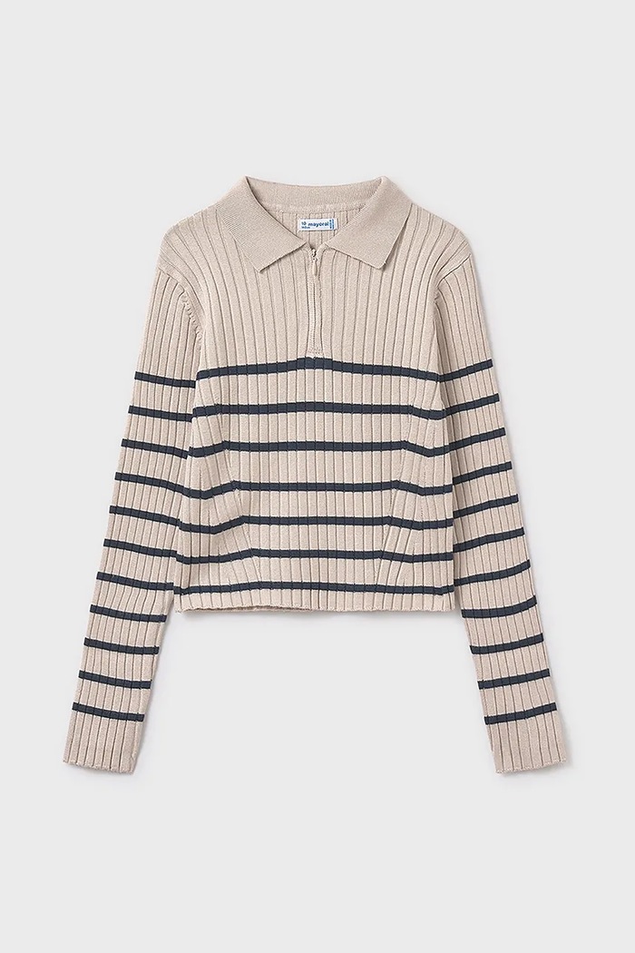 Otroški pulover Mayoral 7195.8G.Junior.9BYA bež AW25