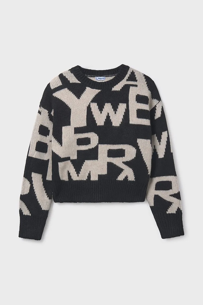 Παιδικό πουλόβερ Mayoral 7316.8J.Junior.9BYA μαύρο AW25