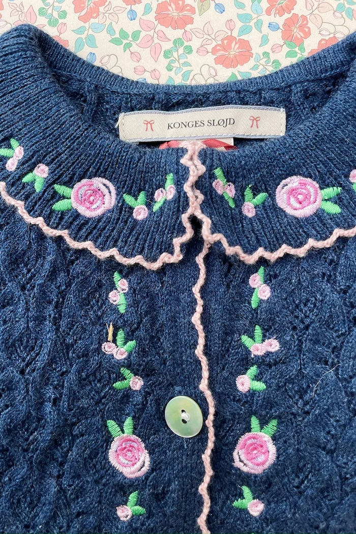 Konges Sløjd cardigan bebe ROSIER CARDIGAN KS103971.9BYA bleumarin