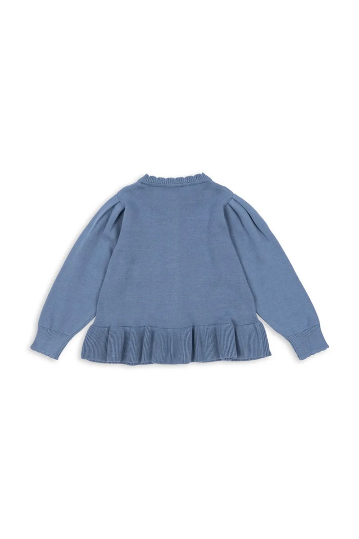 Konges Sløjd Kardigan bawełniany dziecięcy SOLEIL CARDIGAN GOTS KS103980.9BYA niebieski AW25