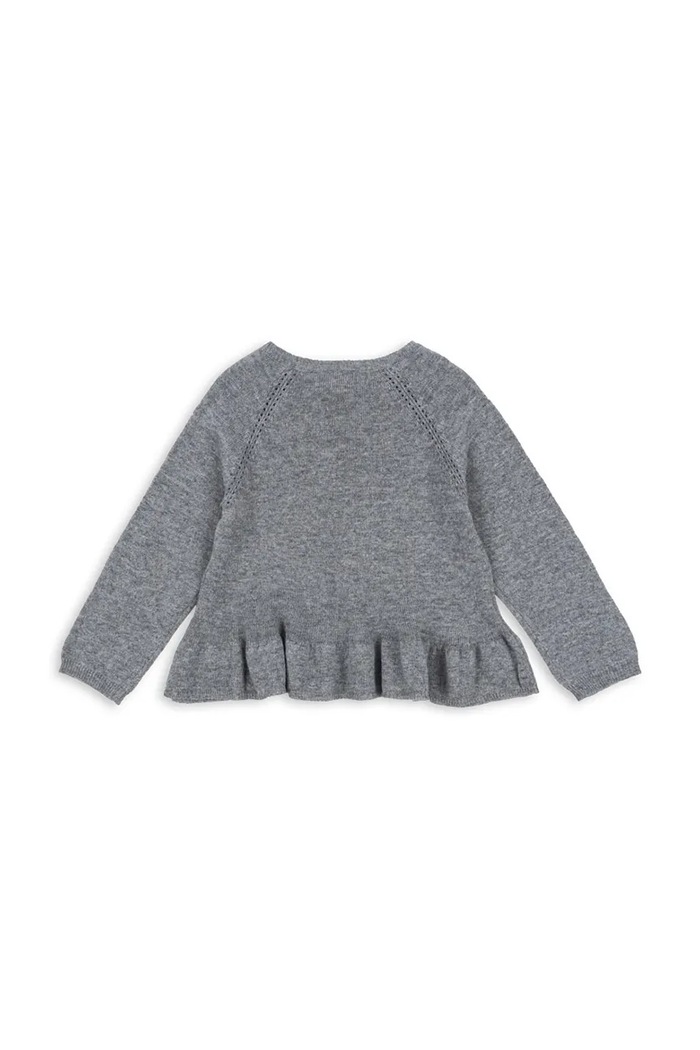 Konges Sløjd sweter z dodatkiem kaszmiru CATHY KNIT SWEATER KS103748.9BYA szary AW25