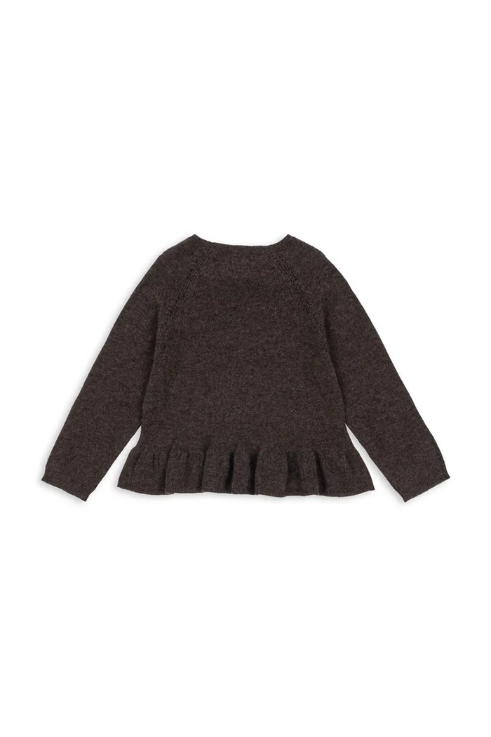 Konges Sløjd sweter z dodatkiem kaszmiru CATHY KNIT SWEATER KS103748.9BYA brązowy AW25