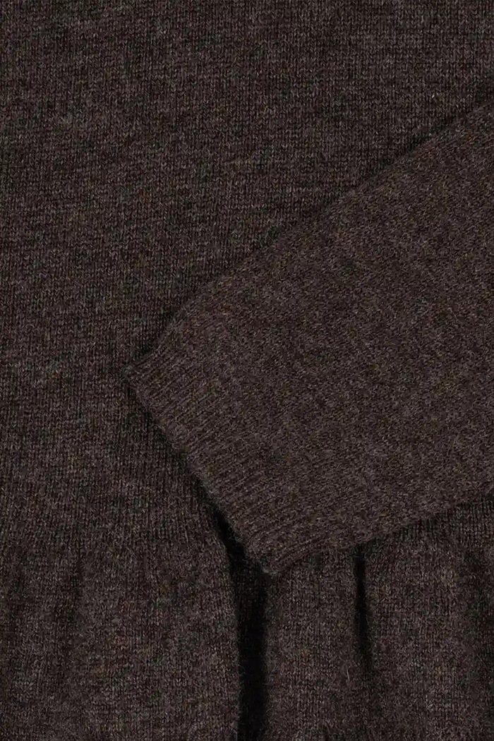 Konges Sløjd sweter z dodatkiem kaszmiru CATHY KNIT SWEATER brązowy KS103748.9BYA