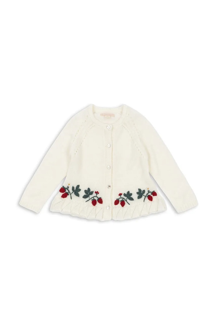 Konges Sløjd kardigan dziecięcy MINIA FRILL CARDIGAN KS103913.9BYA biały AW25