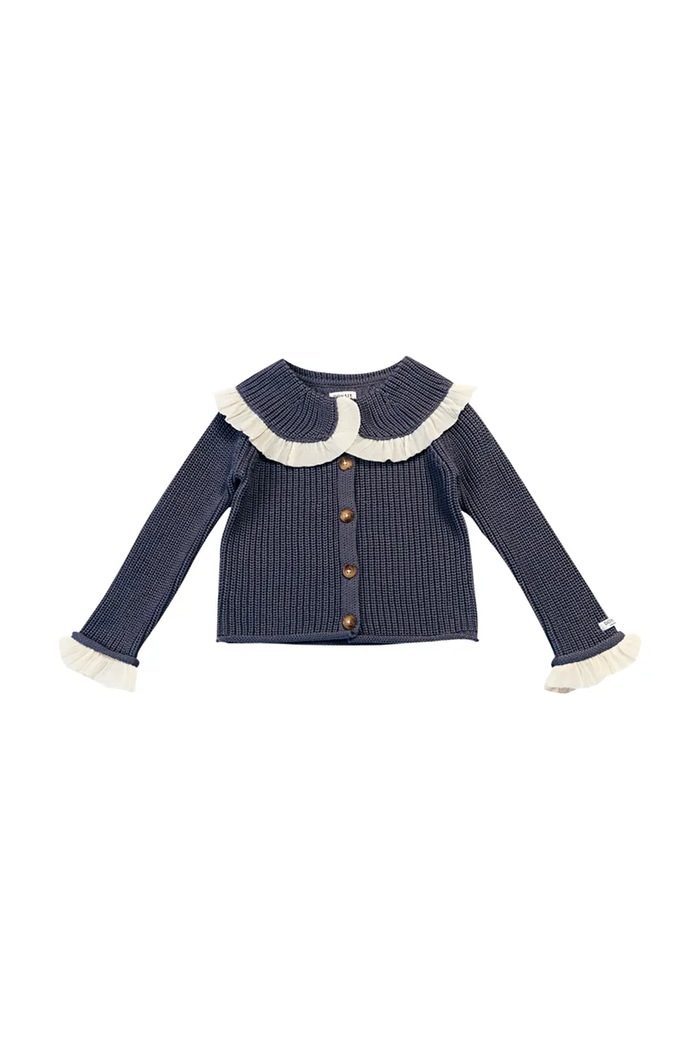 Donsje cardigan pentru copii din bumbac Zoila Cardigan 4108200 bleumarin AW25