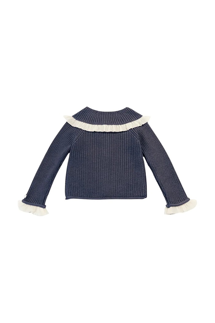 Fete Donsje cardigan pentru copii din bumbac Zoila Cardigan 4108200 bleumarin