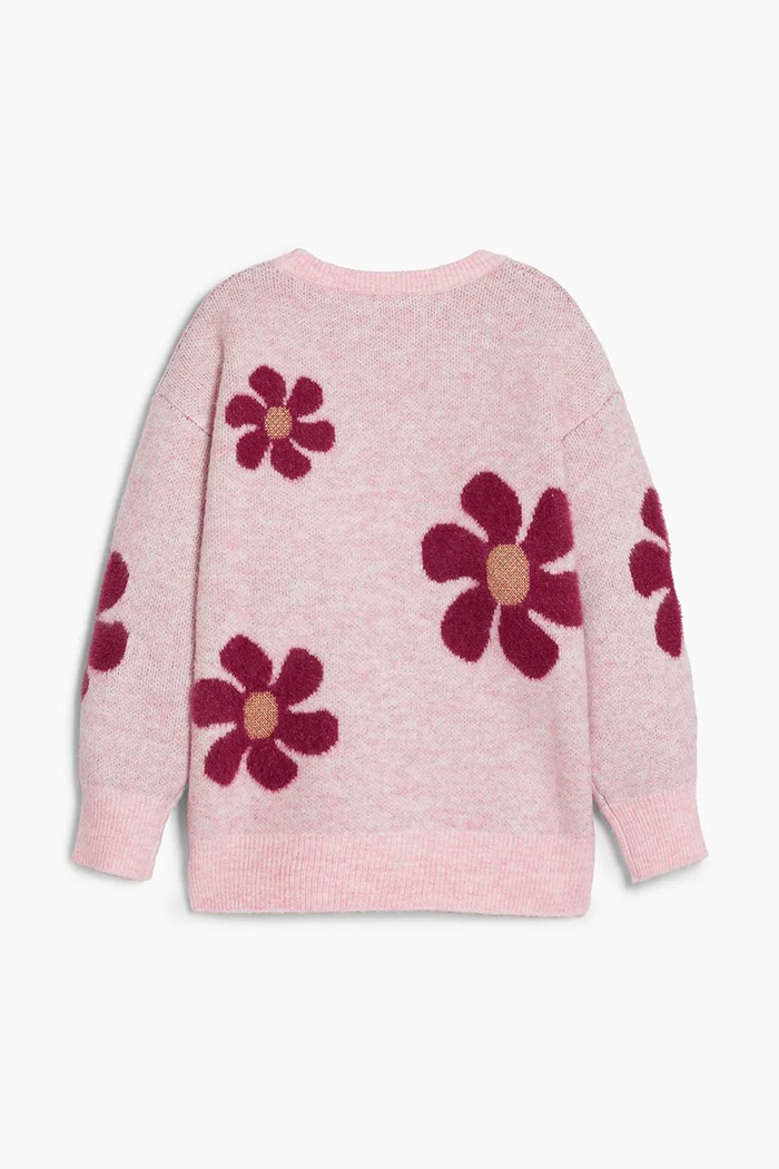 Desigual sweter z domieszką wełny dziecięcy 25WGJF02 różowy AW25