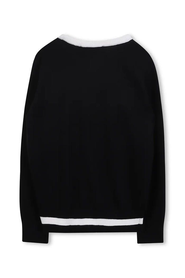 Παιδικό πουλόβερ με μείγμα κασμίρ Karl Lagerfeld Z30936.156.162 μαύρο AW25