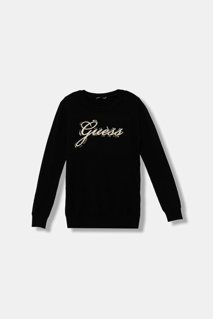 Guess gyerek pulóver aplikációval fekete J5BR13.Z2NQ2.9BYA