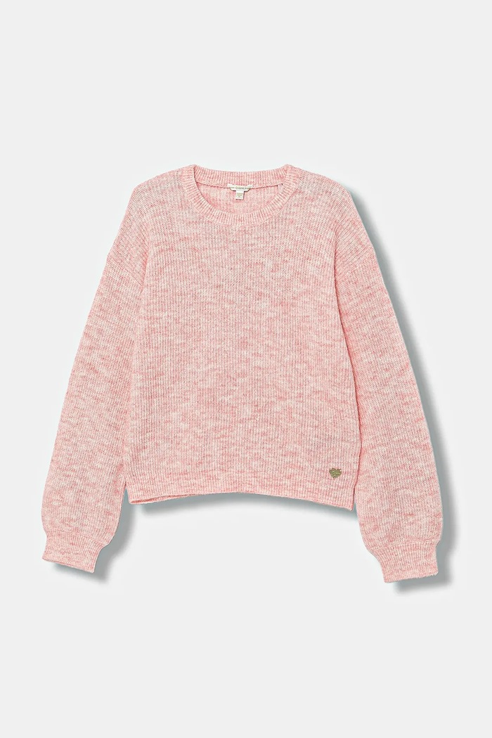 Guess sweter z domieszką wełny dziecięcy melanż różowy J5BR19.Z1140.9BYA