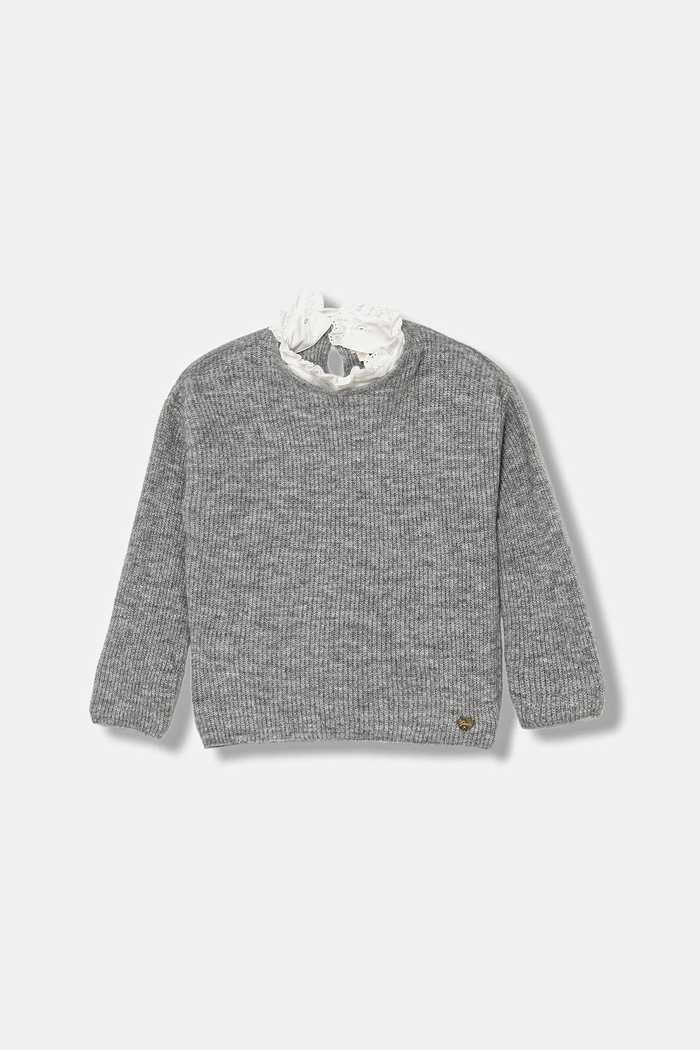 Guess sweter z domieszką wełny dziecięcy z domieszką wełny szary J5BR21.Z1140.9BYA