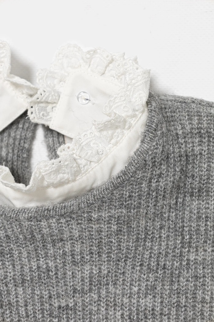 Dziewczynka Guess sweter z domieszką wełny dziecięcy J5BR21.Z1140.9BYA szary