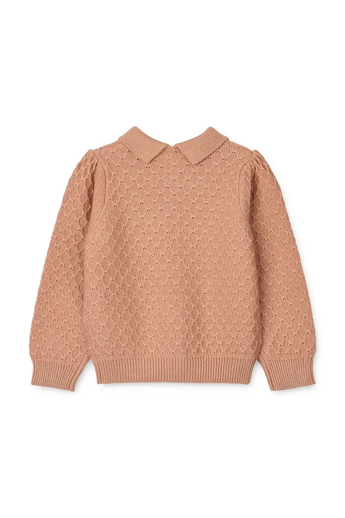 Dziewczynka Liewood kardigan z dodatkiem wełny dziecięcy Jane Knit Cardigan LW20306.9BYA pomarańczowy