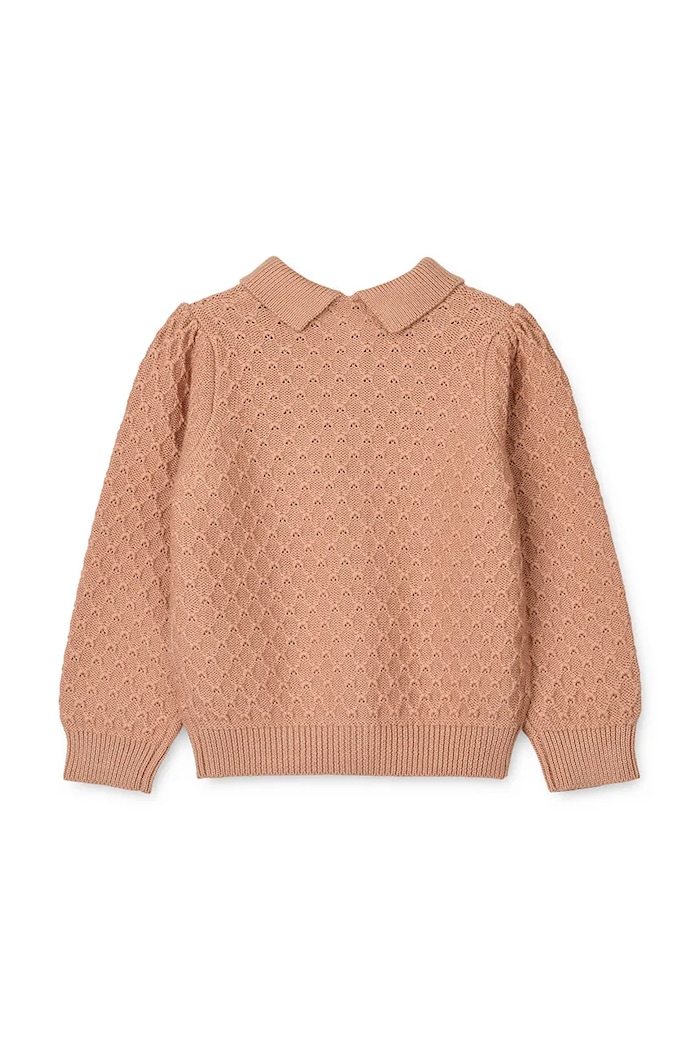 Dziewczynka Liewood kardigan z dodatkiem wełny dziecięcy Jane Knit Cardigan LW20306.9BYA pomarańczowy