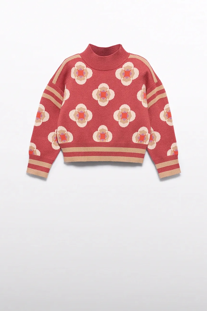 Detský sveter Abel&Lula 5832.6.Mini.9BYA červená AW25