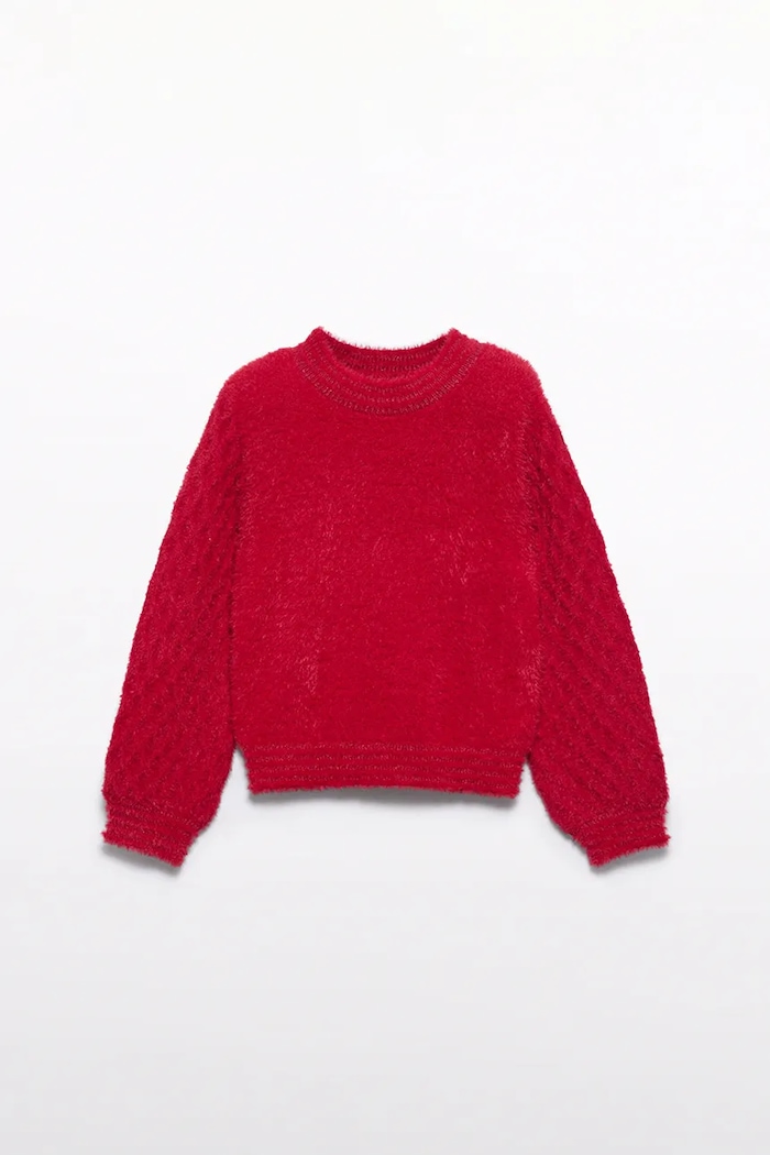 Abel&Lula sweter dziecięcy 5827.2.Mini.9BYA czerwony AW25