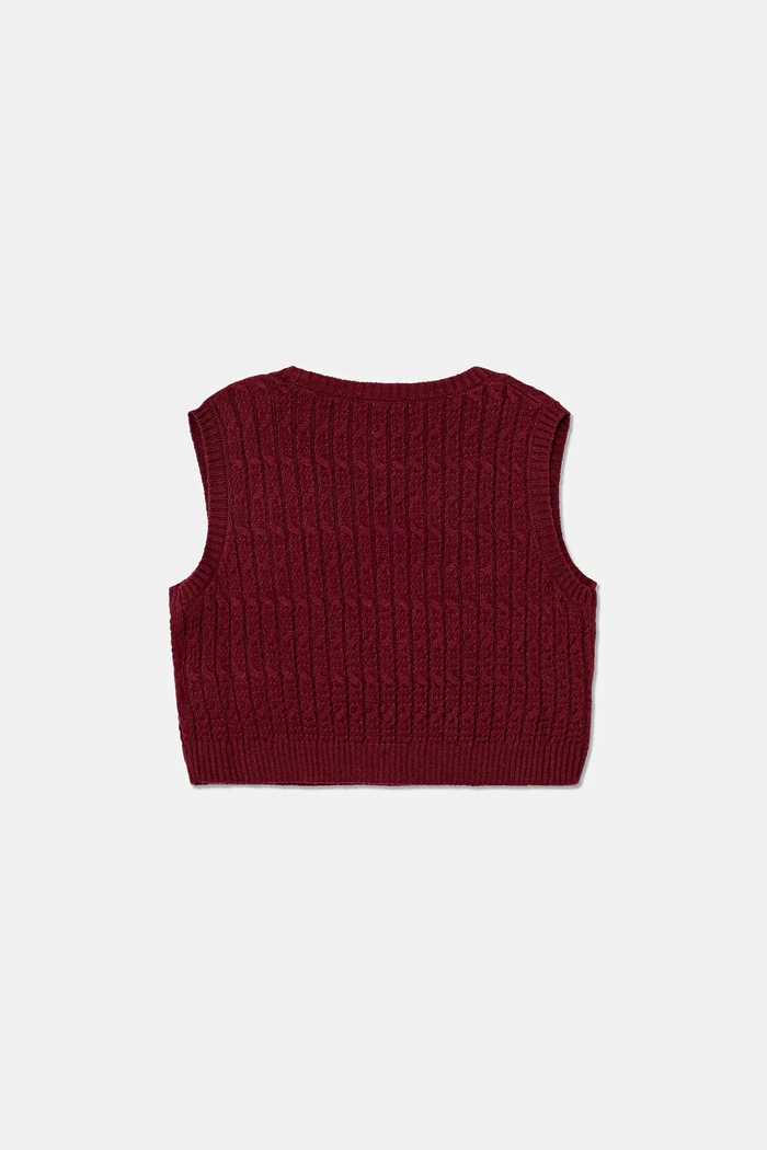 Dětská vesta United Colors of Benetton 1D32C108Y.G.seasonal burgundské AW25
