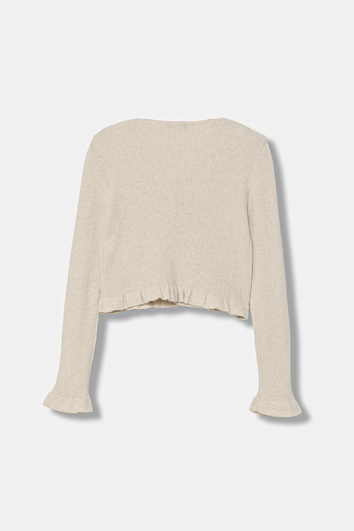 United Colors of Benetton kardigan z domieszką wełny dziecięcy 1J1CC601V.G.seasonal beżowy AW25
